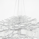Срібна видовжена люстра з кришталевими підвісками L-100/120/150 см G9 Chrome Tree 250818-100005877