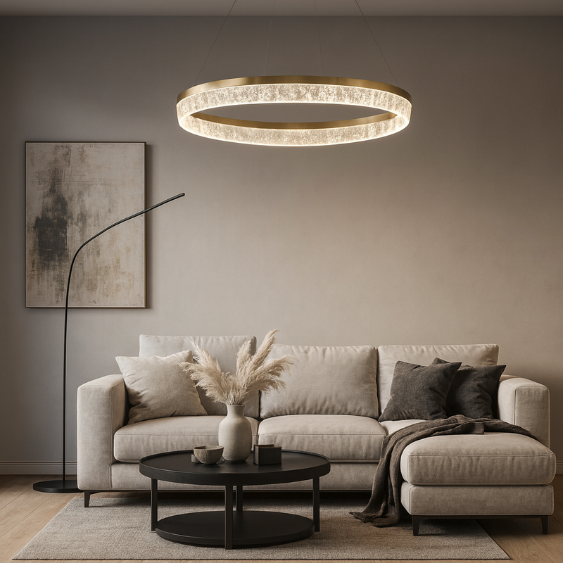 Підвісна люстра золота D-60 cm Led 100W Gold Ice 250819-100005878