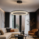Підвісна люстра чорна D-60 cm Led 100W Black Ice 250818-100005879