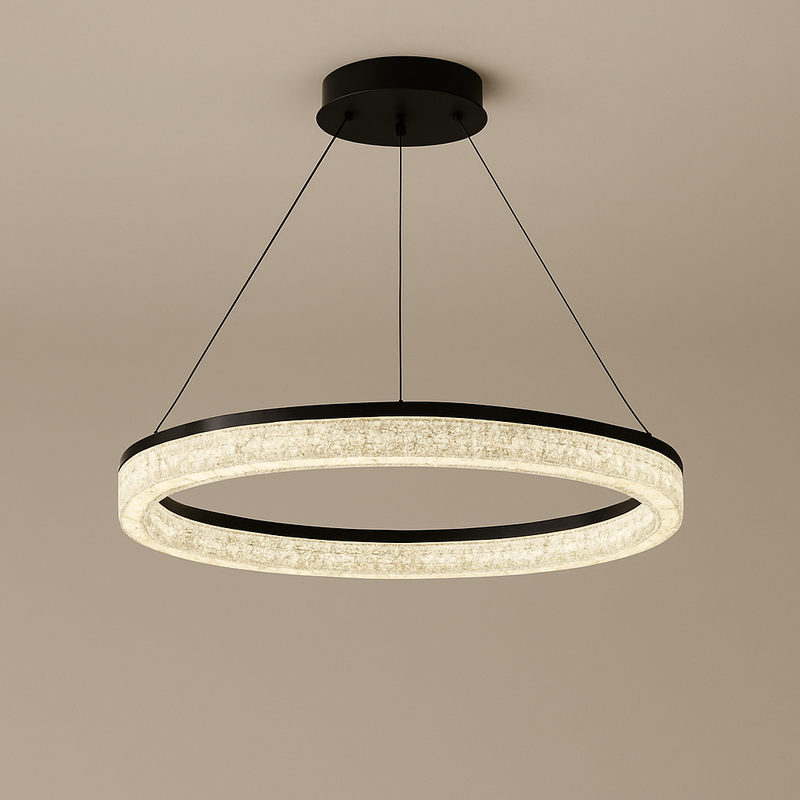 Підвісна люстра чорна D-60 cm Led 100W Black Ice 250818-100005879