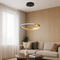 Підвісна люстра кругла D-40 cm Led Black+Gold Orbits 250835-100005885
