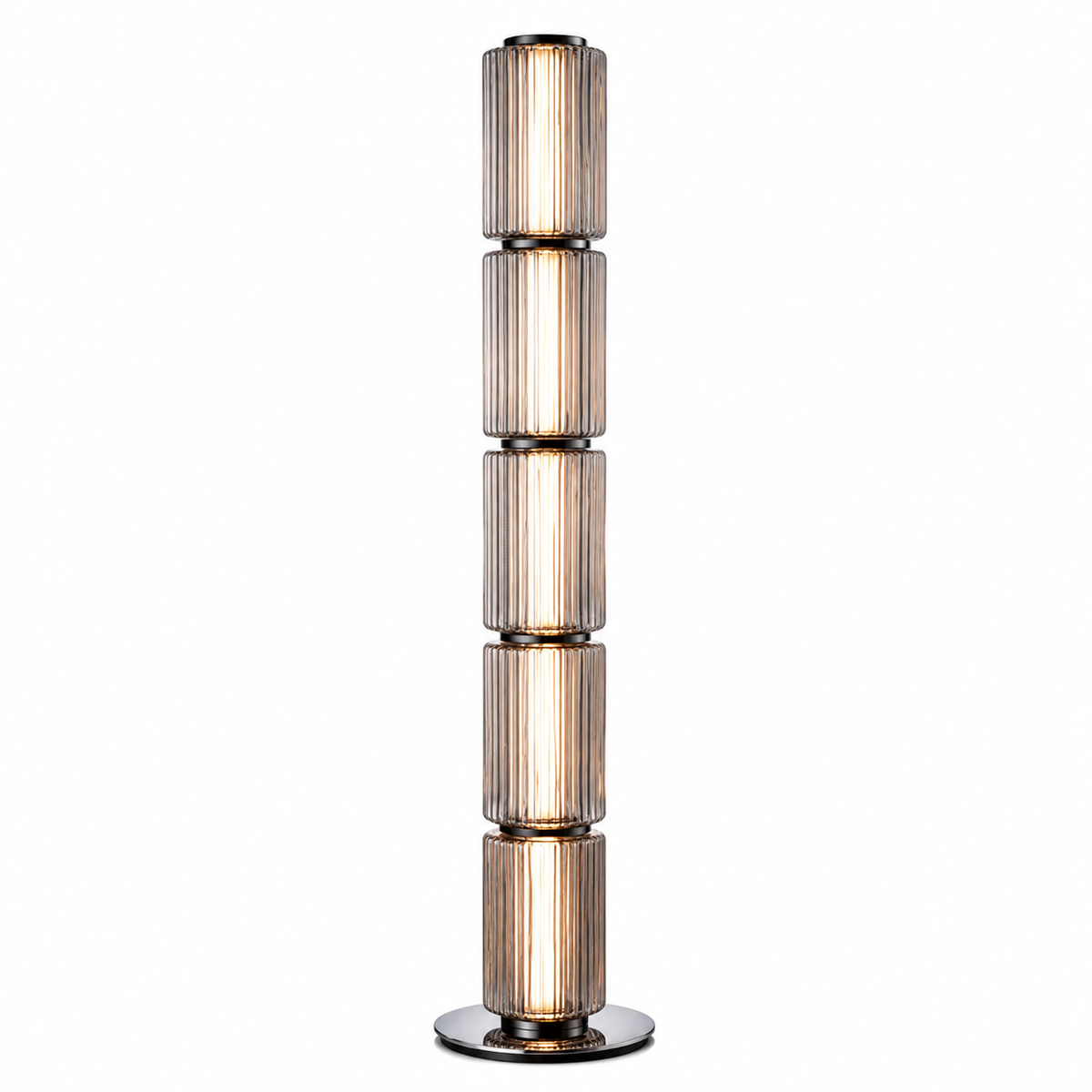 Торшери димчасті на 4 та 5 секцій H-125 cm / H-155 cm Led Smoke+Chrome Elara 260658-100008242