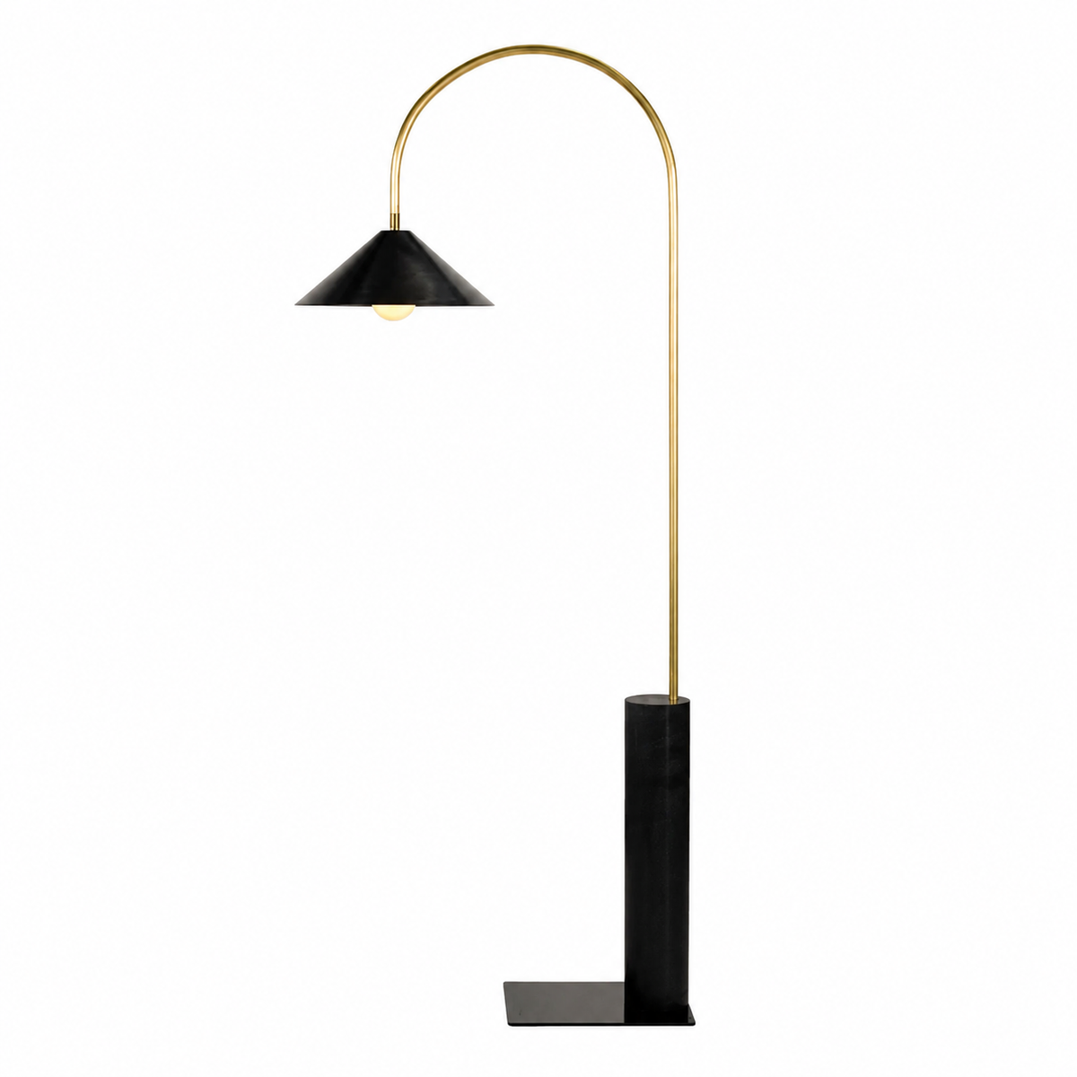 Торшер чорний з золотом H-170 cm Black+Gold Cassie 260658-100008246