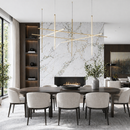 Підвісна люстра золота L-176 cm Led 3000K / 4000K Gold Line 260469-100007868