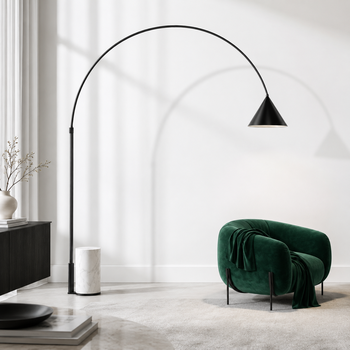 Торшер чорний H-200 cm Led Black Charlotte 260658-100008255