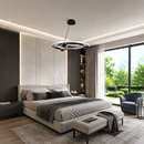 Підвісні люстри чорні D-60 cm / D-80 cm Led 3000K Black+Gold Orbit 260518-100008029