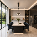 Підвісна люстра чорна L-110 cm Led 54W 3000K Black+Gold Orbit 260518-100008030