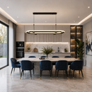 Підвісна люстра чорна L-110 cm Led 54W 3000K Black+Gold Orbit 260518-100008030
