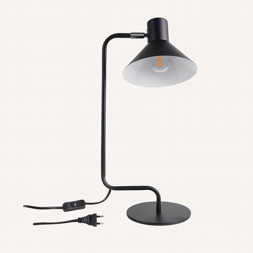 Настільна лампа чорна H-50.5 cm E14 Black Geometry 250932-100005915