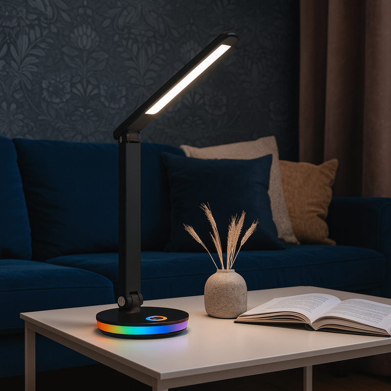 Настільна лампа чорна Led 7W 4000K+RGB Black Colours 250940-100005918