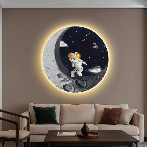 Настінні світильники місяць з астронавтом D-40/50/60 cm Led 4000K Astronaut 250958-100005921