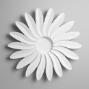 Стельова люстра біла квітка D-55 cm Led 57W 4000K White Flower 251018-100006219