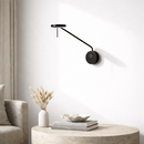 Настінний світильник чорний H-36 cm Led 4000K Black Slim round Griloky 260258-100007348