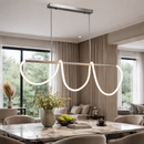 Підвісна люстра срібна L-120 cm Led 32W 3200K Chrome Rope 260342-100007587