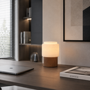 Настільні лампи зі світлого / темного дерева H-25 cm D-20 cm Led 3000K Wood+White Nest 260758-100008319