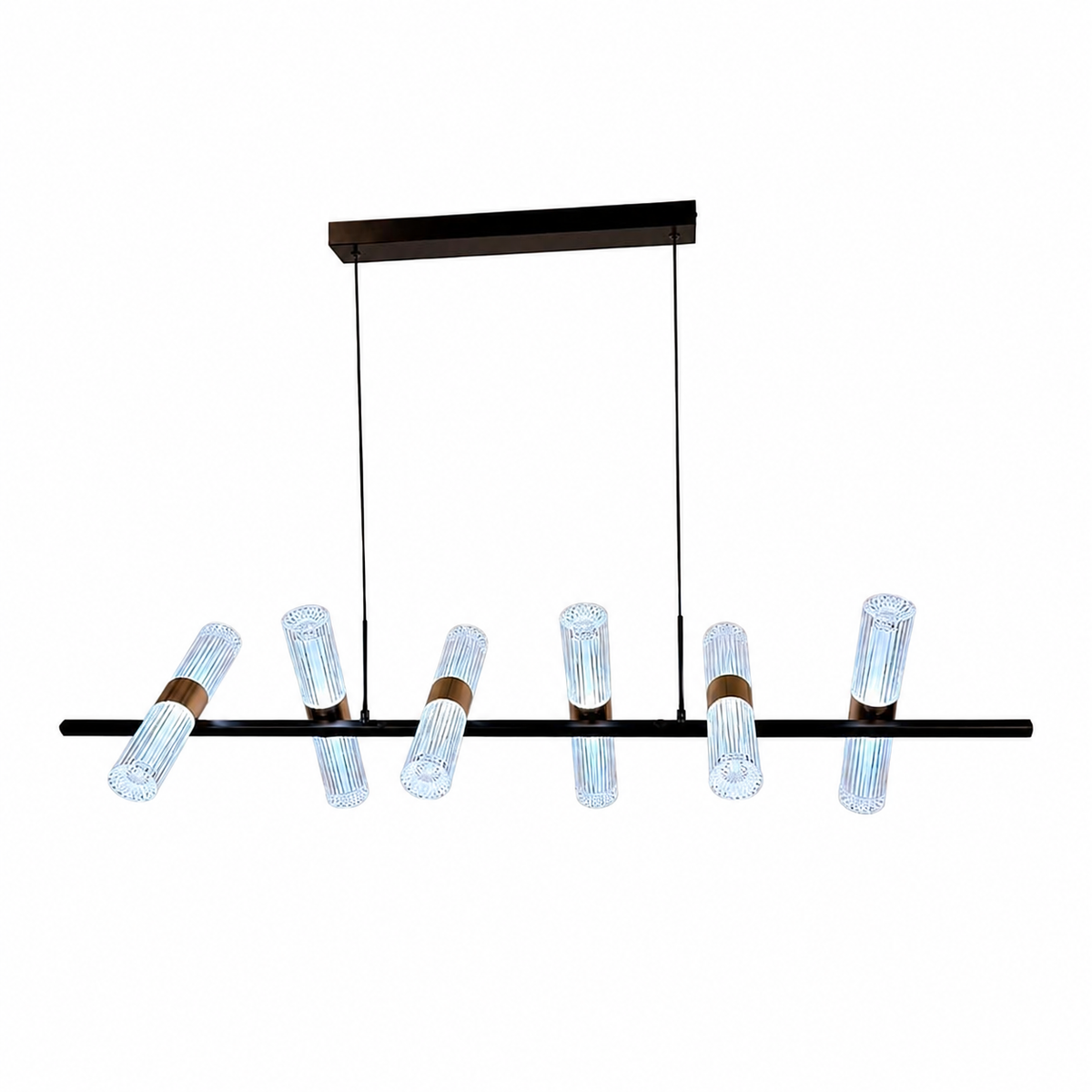 Видовжена люстра чорна L-120 cm Led 28W 3000K-6000K Black Tube 260618-100008050