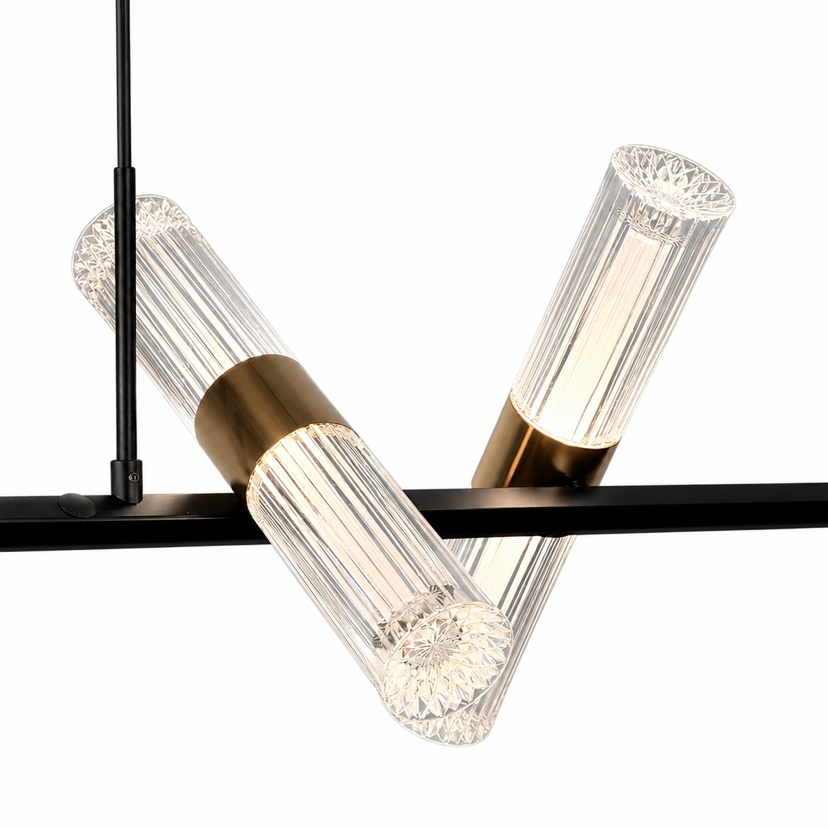 Видовжена люстра чорна L-120 cm Led 28W 3000K-6000K Black Tube 260618-100008050