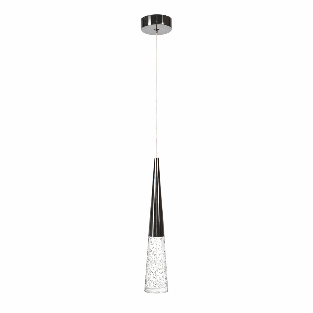 Підвісний світильник срібний з бульбашками L-36 cm Led 3.6W 4000K Chrome Bubbles Drop 251218-100006980