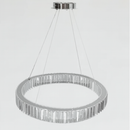 Підвісна люстра срібна кришталева D-60 cm Led 44W Silvet Brass Ring Luxury 250935-100006188