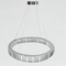 Підвісна люстра срібна кришталева D-60 cm Led 44W Silvet Brass Ring Luxury 250935-100006188