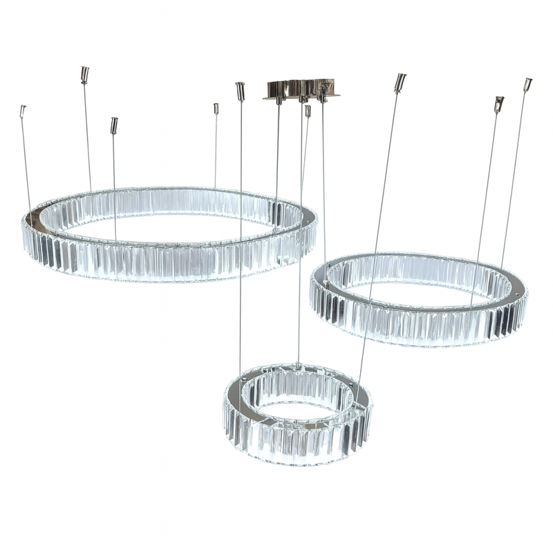 Підвісний світильник Brass ring luxury 30-50-70 Led 103W 3000K-6000K Silver 250935-100006189