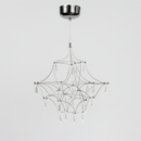 Люстра підвісна срібна з кристалами D-60 cm / D-80 cm Led Chrome Rain 250718-100005677