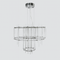 Люстра підвісна срібна двоярусна / триярусна D-60 cm / D-80 cm Led Chrome Rain 250718-100005678