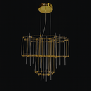 Люстра підвісна золота двоярусна / триярусна D-60 cm / D-80 cm Led Gold Rain 250718-100005679