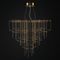 Люстра підвісна золота двоярусна / триярусна D-60 cm / D-80 cm Led Gold Rain 250718-100005679