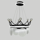 Люстра підвісна чорна корона D-50 / D-70 cm Led Black Crown 250718-100005681