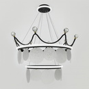 Люстра підвісна чорна корона D-50 / D-70 cm Led Black Crown 250718-100005681