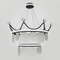 Люстра підвісна чорна корона D-50 / D-70 cm Led Black Crown 250718-100005681
