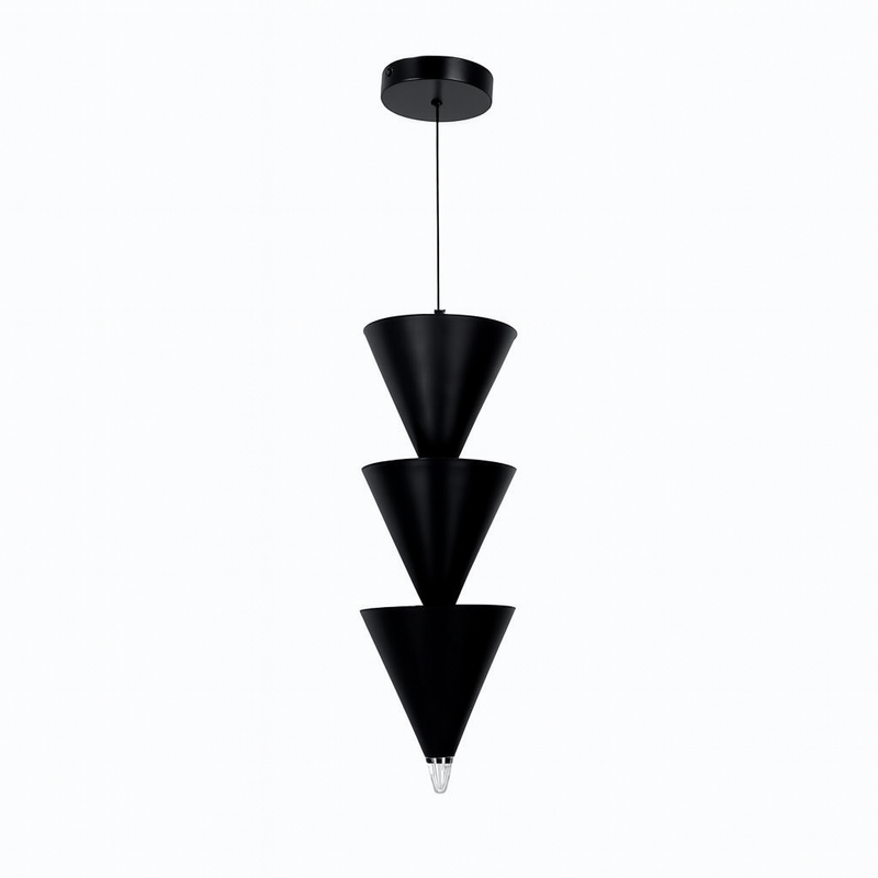Підвісний світильник чорний конус H-50 cm Led 8W 4000K Black Cone 251118-100006749