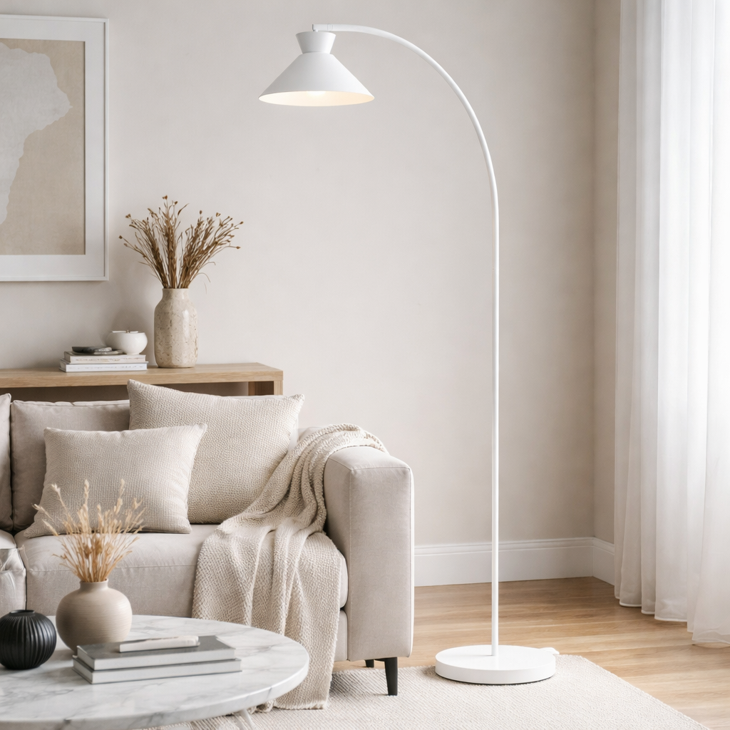 Торшер білий H-150 cm E27 White Flip 251209-100006989