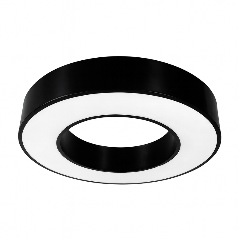 Стельва люстра чорна кругла D-50 cm Led 80W 3000K-6000K Black Bagel 251118-100006750