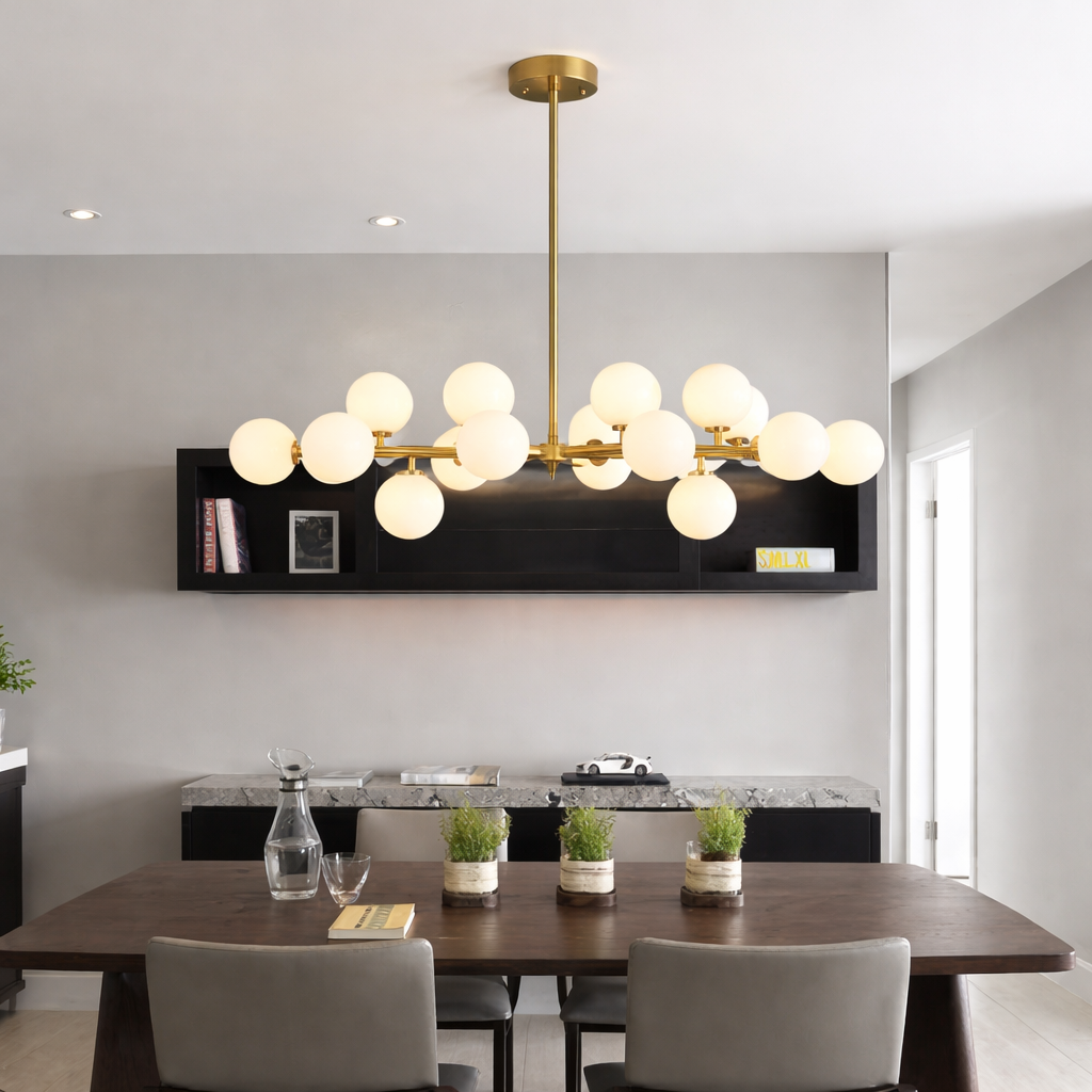 Люстра підвісна золота латунь L-91 cm G9*16 Gold Kink Light 260135-100007321