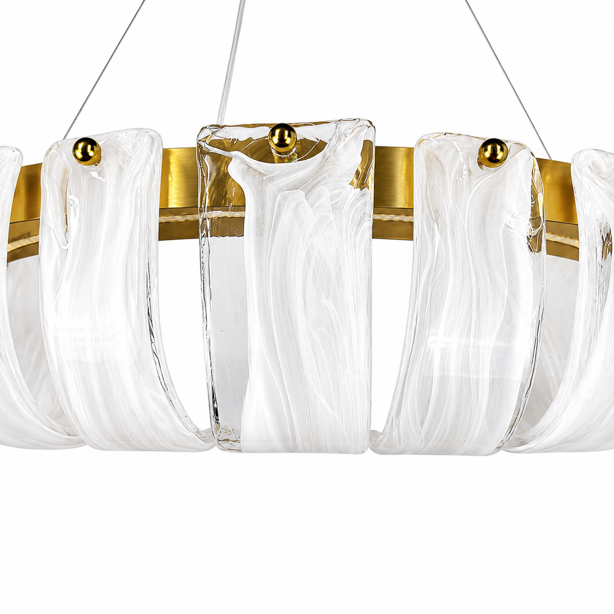 Підвісні люстри золоті D-50 cm / D-60 cm / D-80 cm Led 3000K-6000K Gold Flower 260618-100008265
