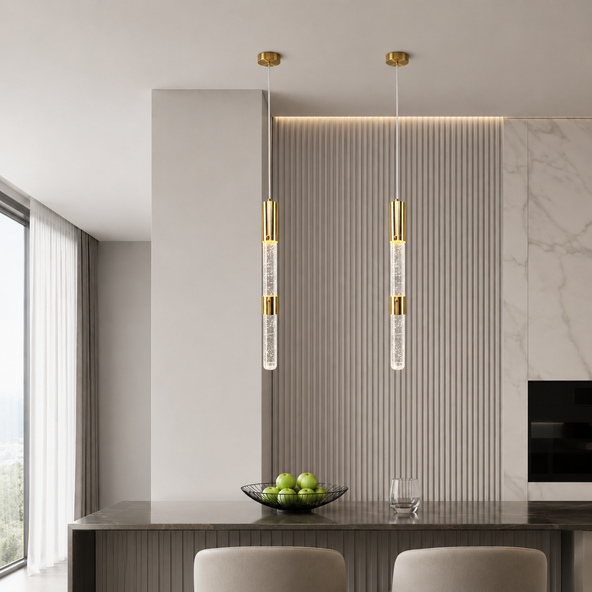 Підвісний світильник золотий L-36 cm Led 3W 3000K-6000K Gold Bubbles 260688-100008272