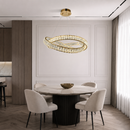 Підвісна люстра золота D-60 cm Led 90W 3000K-6000K Gold Crystal 260688-100008273