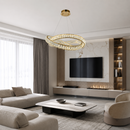 Підвісна люстра золота D-60 cm Led 90W 3000K-6000K Gold Crystal 260688-100008273