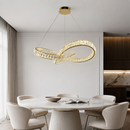 Підвісна люстра золота D-60 cm Led 80W 3000K-6000K Gold Crystal 260688-100008274