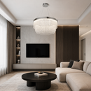 Підвісна люстра срібна D-50 cm Led 55W 2800K-6000K Chrome Beads 260748-100008497