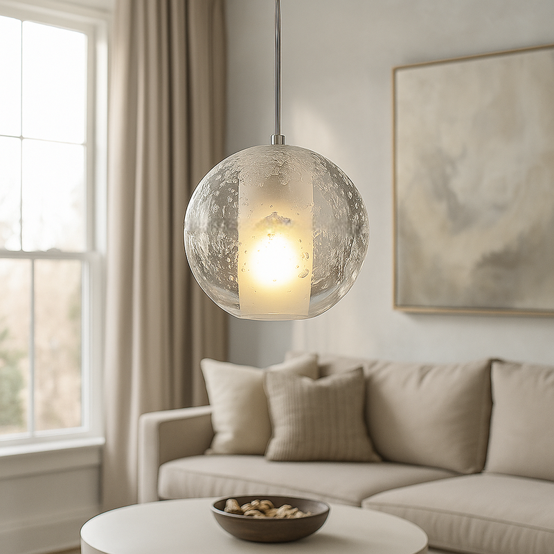 Підвісний світильник срібний із прозорим склом Кулька Повітряна G4 Air Balls 251019-100006473