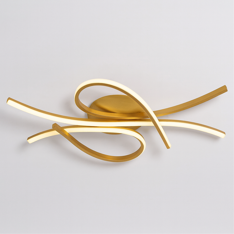 Люстра стельова золота L-86 cm Led Gold Wave Ceiling 250719-100005693
