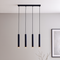 Підвісна люстра чорна з тубусами H-32 cm E27 Black Simple tube 250741-100005701
