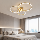 Стельова люстра з пультом потрійна L-80 cm Led 94W Кільця Anelli Rings 3 Gold 260818-100008728