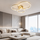 Стельова люстра з пультом потрійна L-80 cm Led 94W Кільця Anelli Rings 3 Gold 260818-100008728