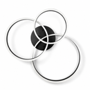Стельова люстра чорна з пультом потрійна L-80 cm Led 94W Кільця Anelli Rings 3 Black 260818-100008729