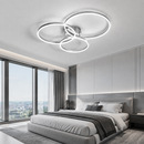 Стельова люстра срібна з пультом потрійна L-80 cm Led 94W Кільця Anelli Rings 3 Chrome 260818-100008730