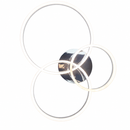 Стельова люстра срібна з пультом потрійна L-80 cm Led 94W Кільця Anelli Rings 3 Chrome 260818-100008730